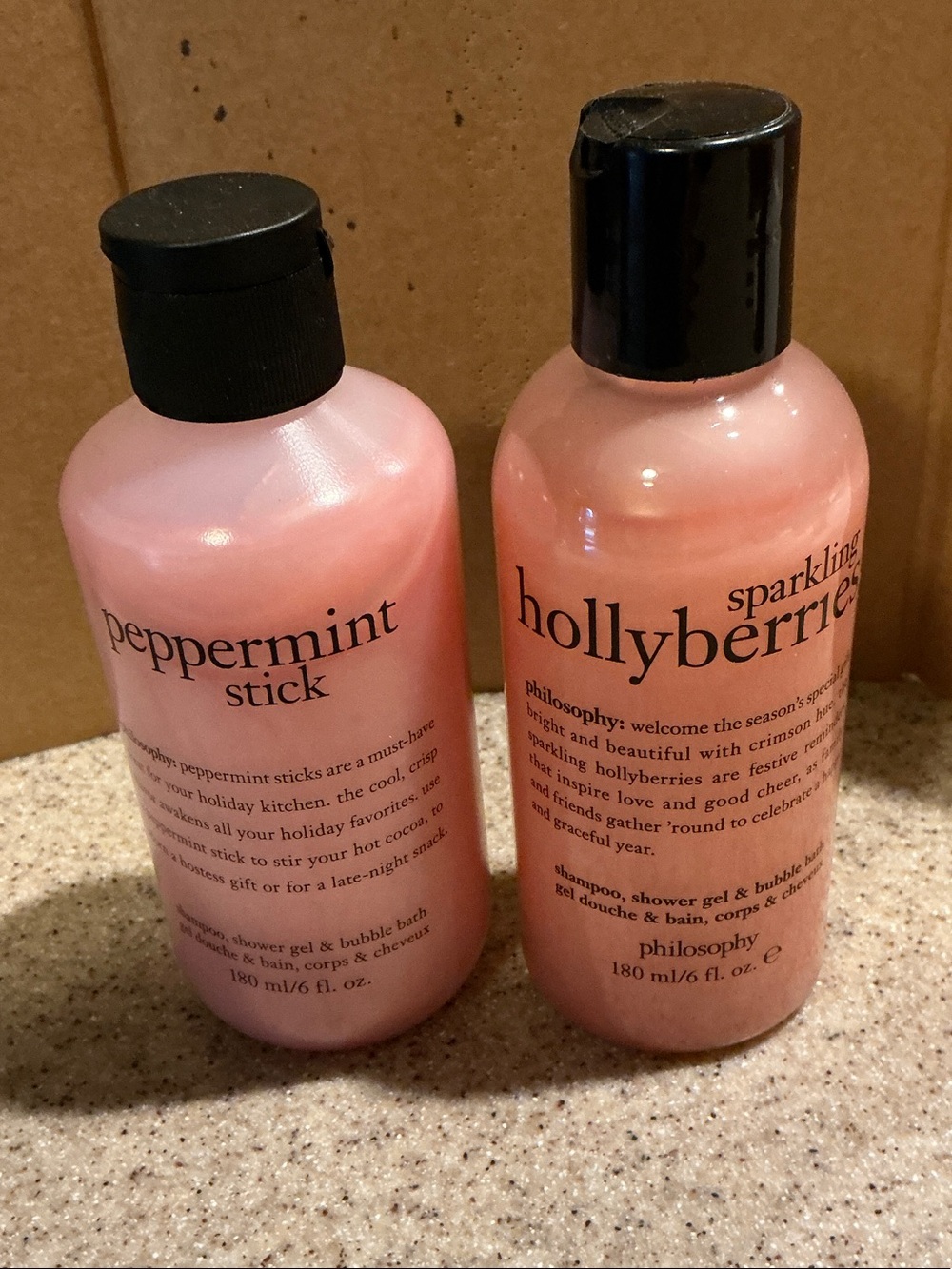Philosophy Peppermint Stick & Sparkling Hollyberries Shampoo, Gel, Bubble Bath